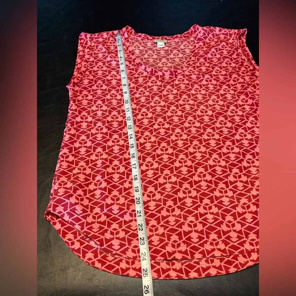 J. Crew Geometric Cap-Sleeve Blouse size 6